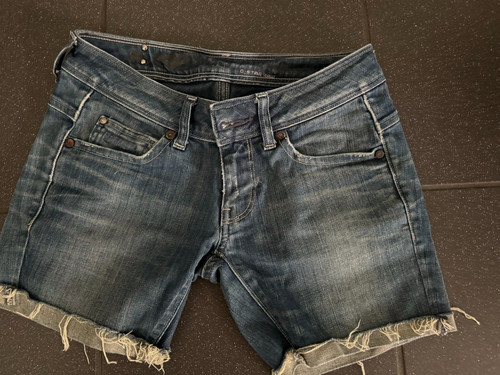 Star raw jeans shorts - raw,